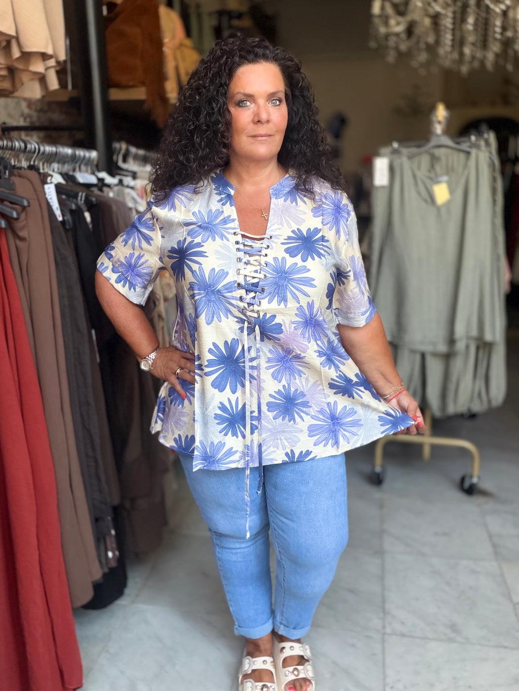 Jeans momfit glitter