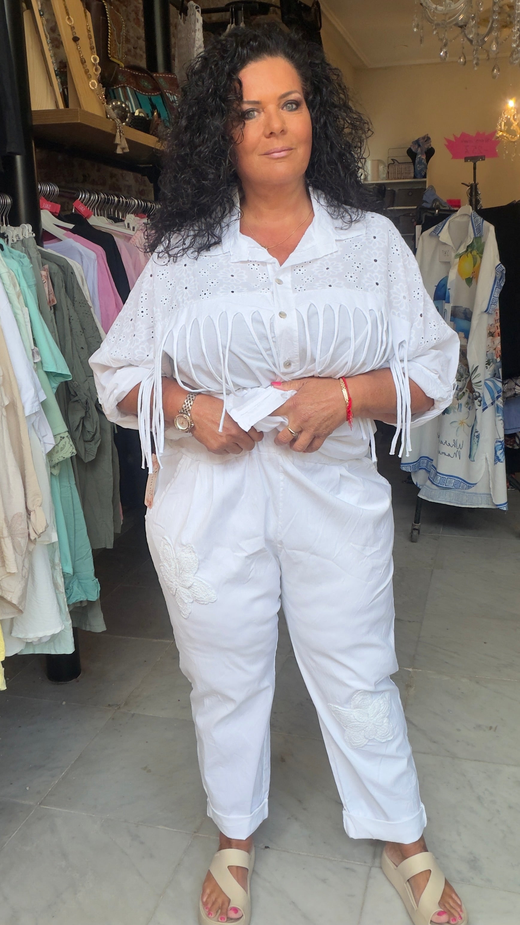 Jogger bloem maat 48 t/m 54
