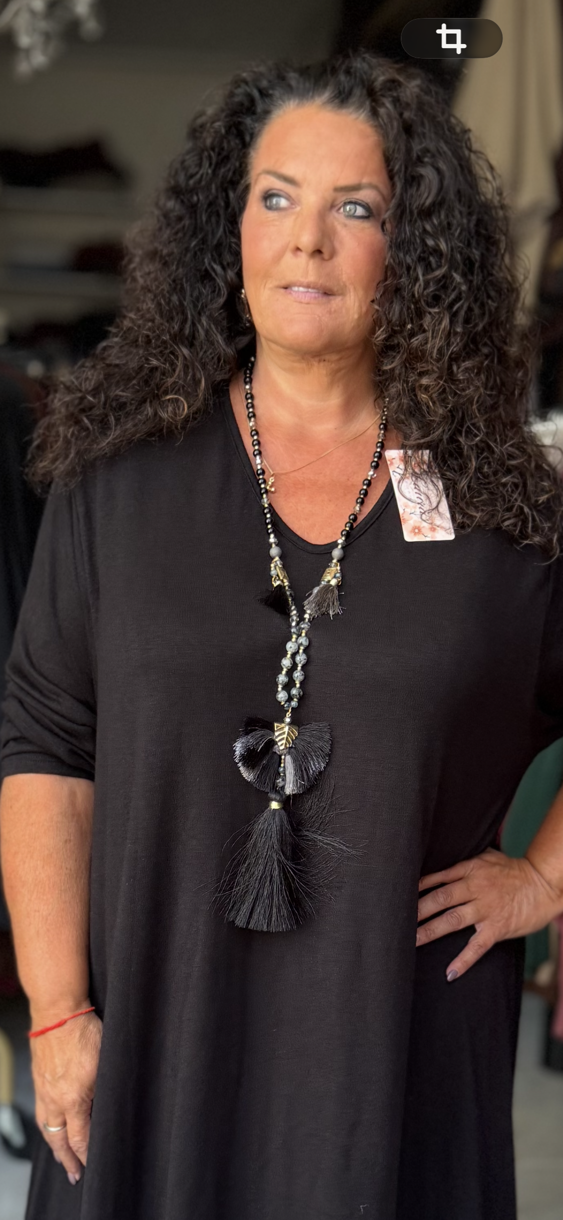 Ketting zwart met grijs